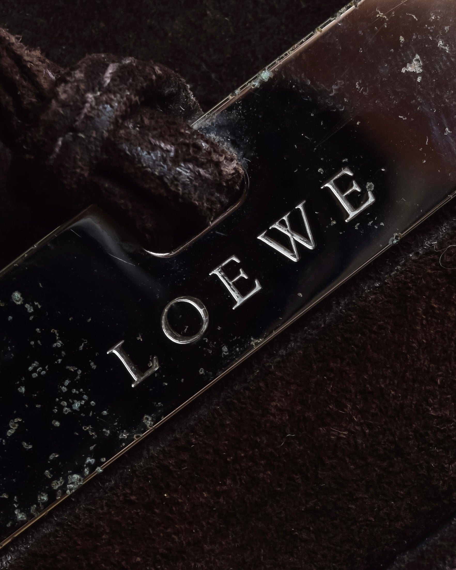 "LOEWE" Textured suede panel barcelona shoulder bag