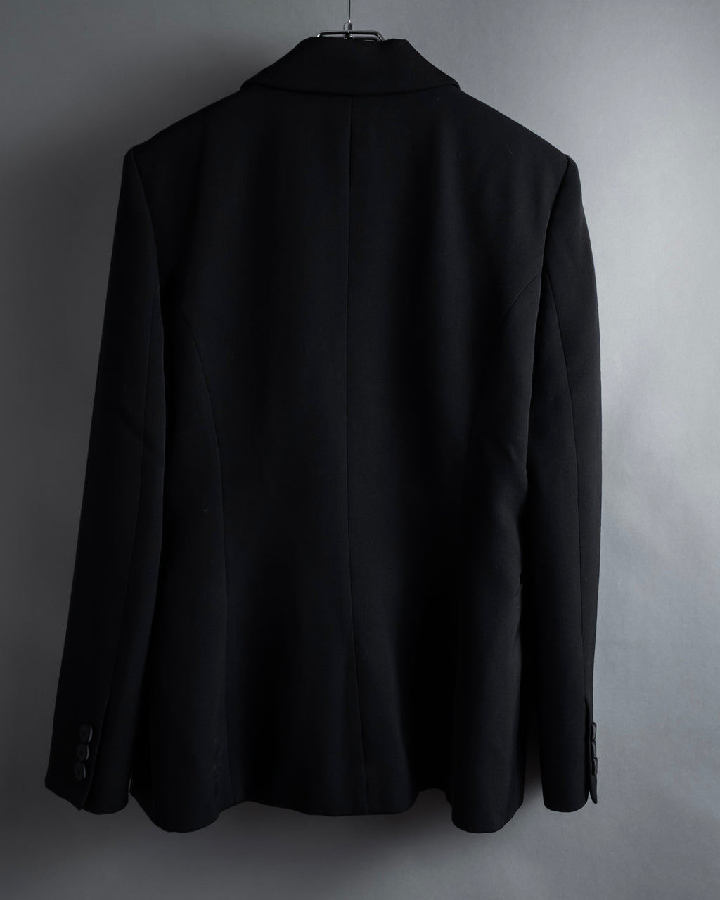 “MOSCHINO” Satin lapel double-breasted tuxedo jacket