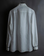 "Saint Laurent" 22SS Ribbon lace design tuxedo shirt