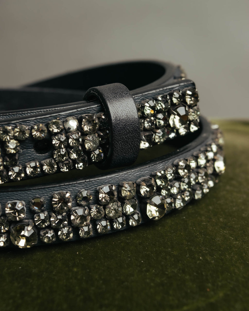 “CÉLINE” 2010 Crystal embellished leather belt