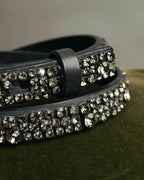 “CÉLINE” 2010 Crystal embellished leather belt