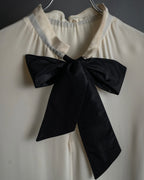 "VALENTINO" Gathered detail ribbon bow tie pullover