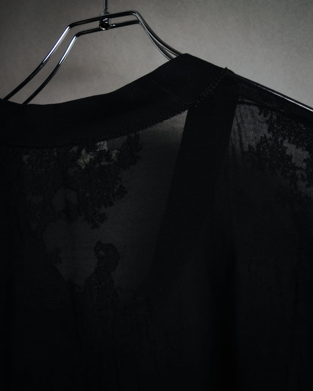 –SPECIAL– "HERMES" 00’s Sheer botanical lace cotton pullover