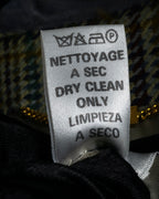 "CELINE" 90’s–00’s checked velvet collar coat