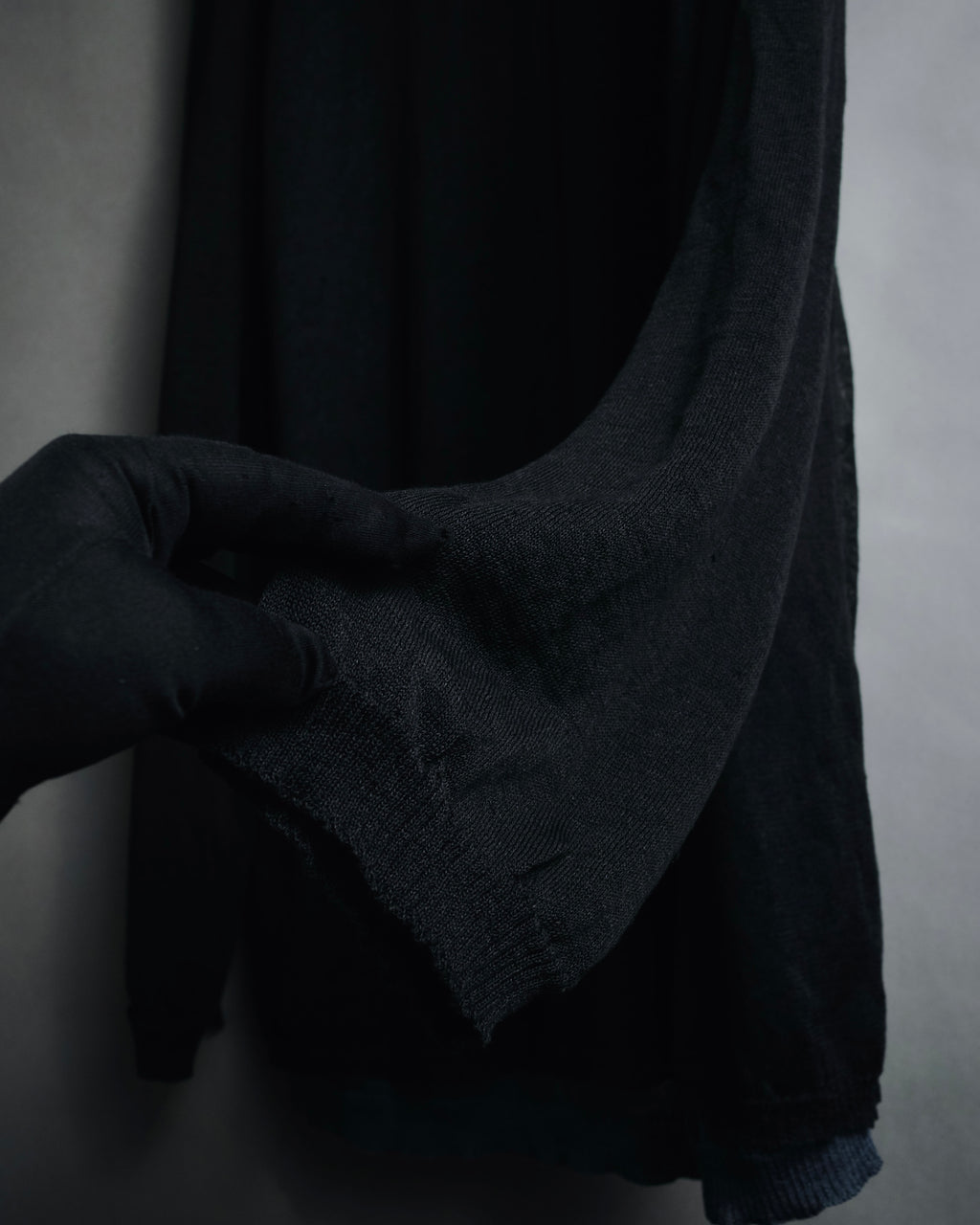 "Yohji Yamamoto POUR HOMME" 24SS layered sheer knit pullover