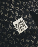 "Hermès" 80's-90's Classic jacquard silk necktie