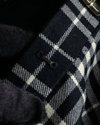 "BURBERRY" Tartan check pleated wrap skirt
