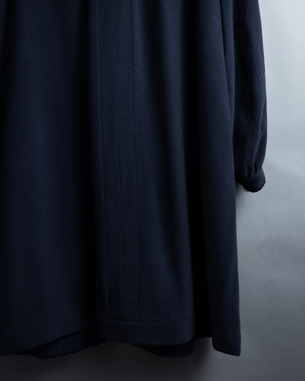 "YVES SAINT LAURENT" Metal toggle design melton wool duffel coat