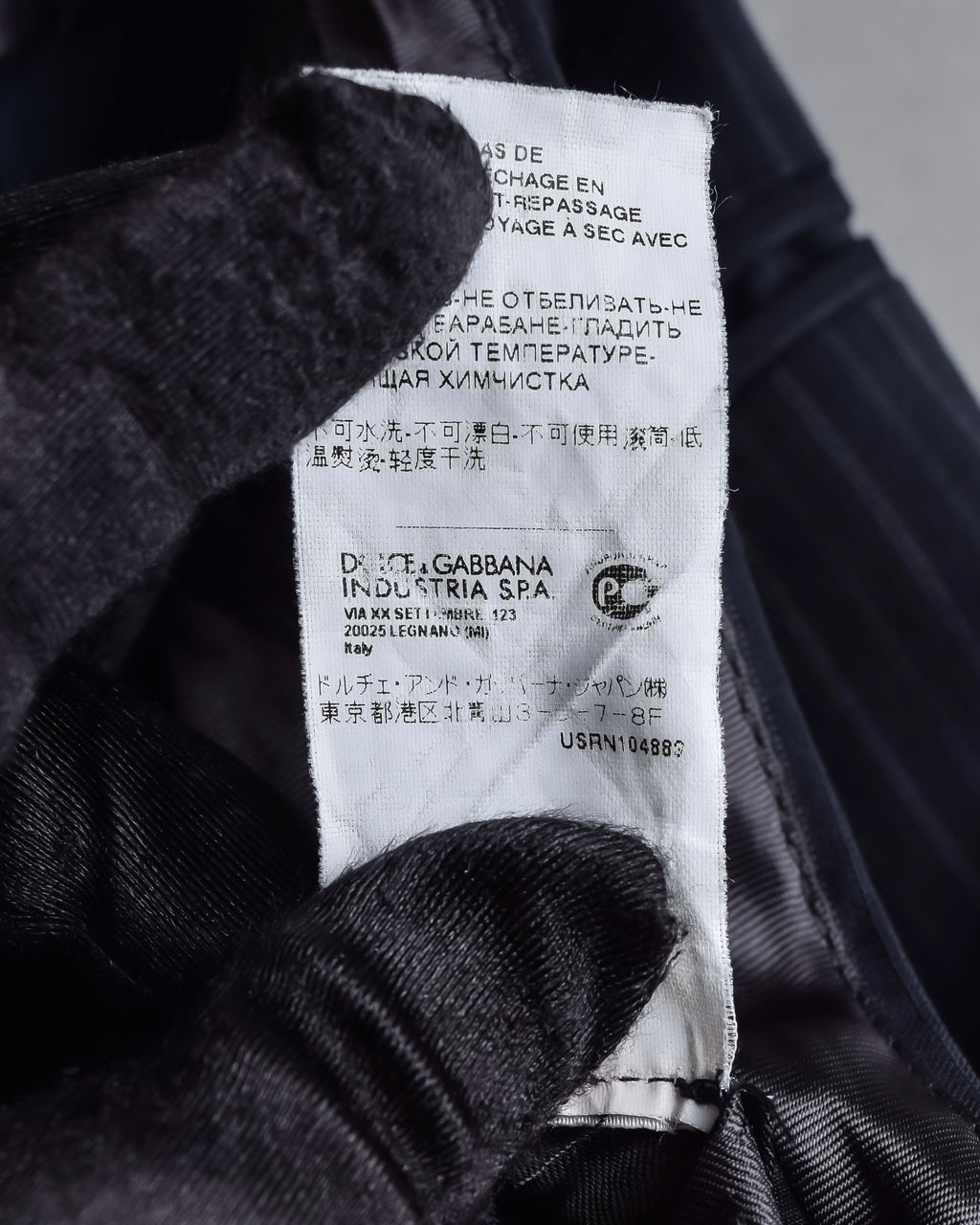 "Dolce & Gabbana" Italian tailoring stripes set up