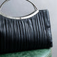 "GIANNI VERSACE" Random pleated medusa motif one handle bag