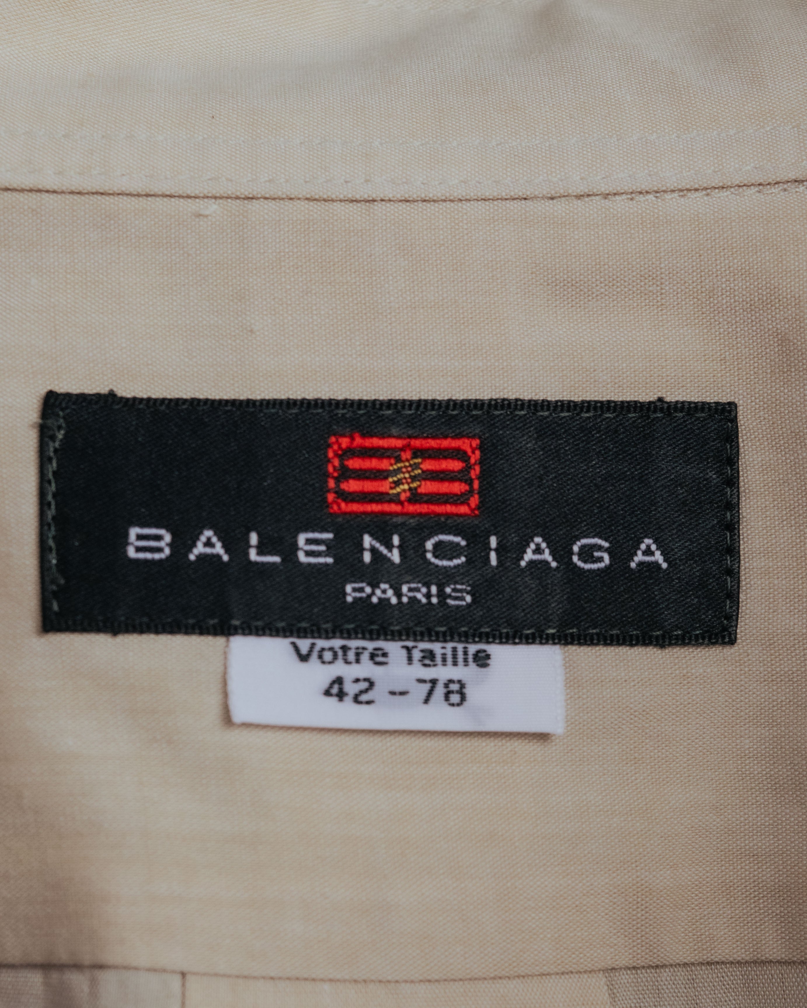 “BALENCIAGA” 90’s-00’s Relaxed pale dress shirt