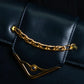 "Cartier" Sapphire rhinestone chain shoulder bag