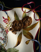 “Salvatore Ferragamo” 90’s Harvest still life silk scarf