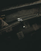 -SPECIAL- “Yves Saint Laurent” 80’s-90’s Crocodile embossed lace-up handbag