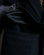 "GIANNI VERSACE UPDATE"
 Fur trimmed wool cashmere maxi double breasted coat