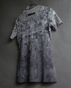 "JEAN PAUL GAULTIER JEANS" American comic book motif sheer short length pullover