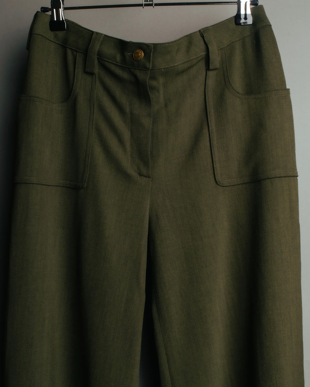 -SPECIAL- “Christian Dior” 2001 Galliano era olive wide safari trousers