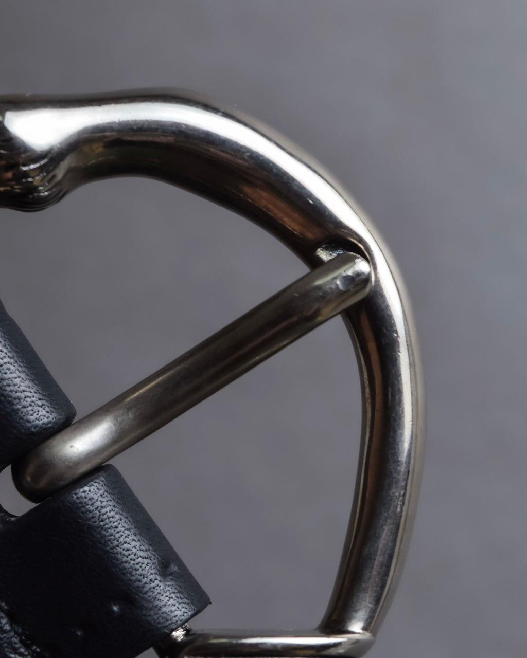 "GUCCI" Bamboo buckle motif leather belt