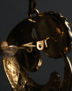 “GIANFRANCO FERRE“ 80’s-90’s Sculptural amber drop earrings