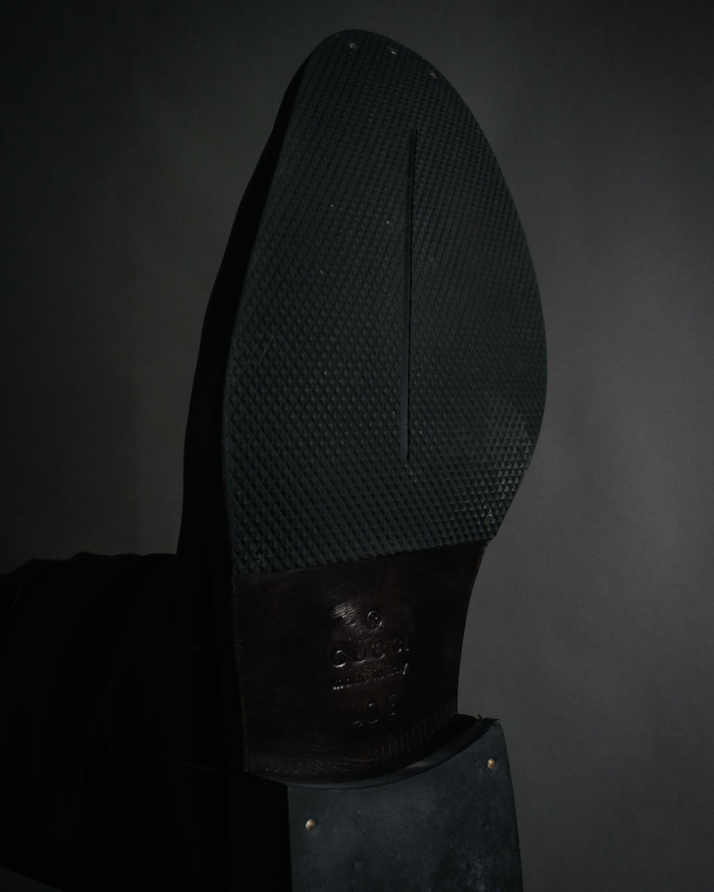 "GUCCI" 90’s-00’s shearling lined engineer boots