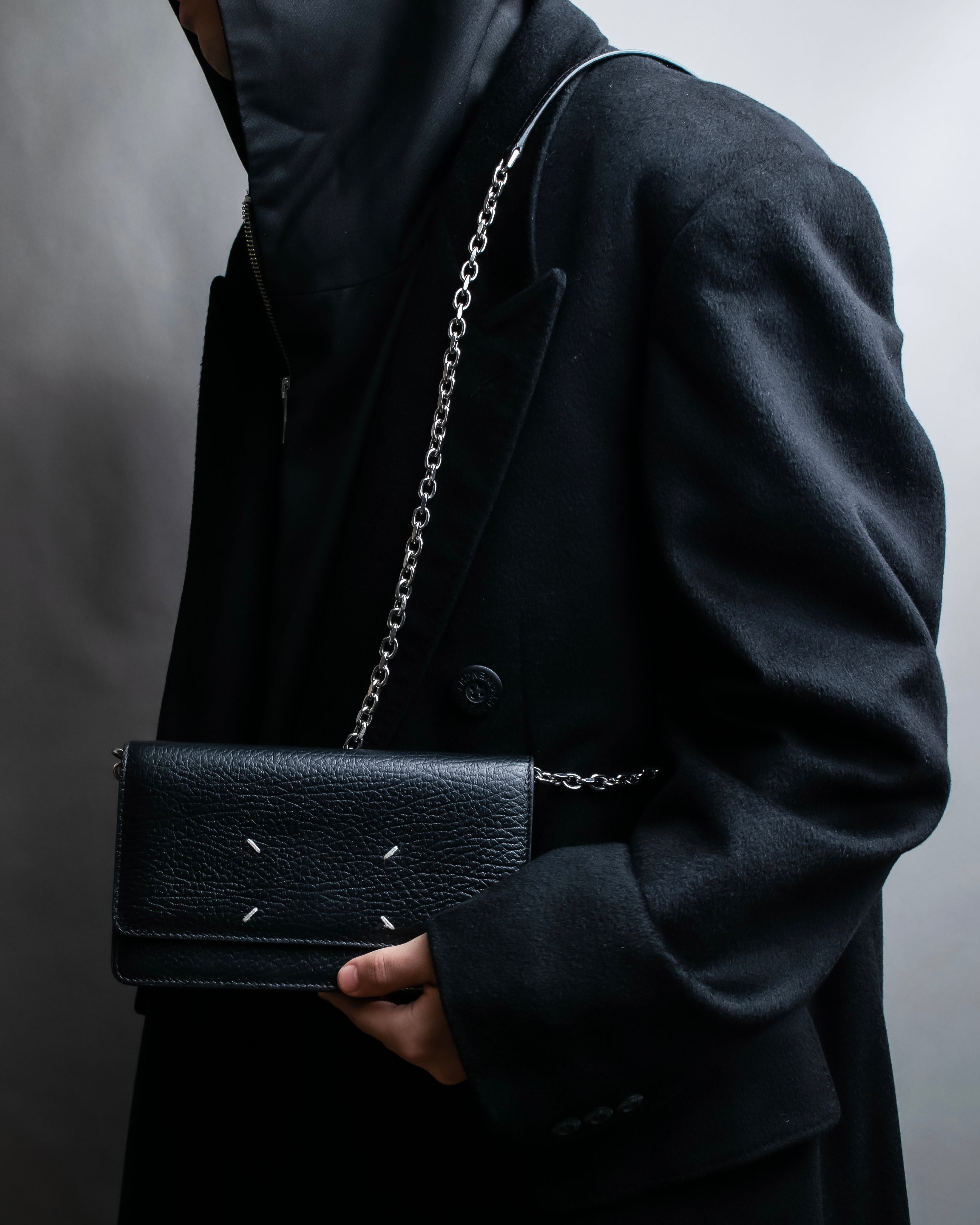 "MAISON MARGIELA" Calf leather chain shoulder wallet bag