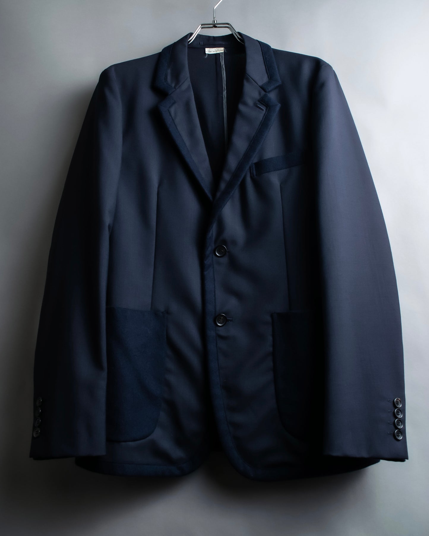 "COMME des GARCONS HOMME DEUX" Different material tailored jacket