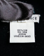 "HERMES" Silk cloth docking leather waist mark belt