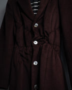 -SPECIAL- "JEAN PAUL GAULTIER"
 1990's-00's Gathered tuck shape design long coat