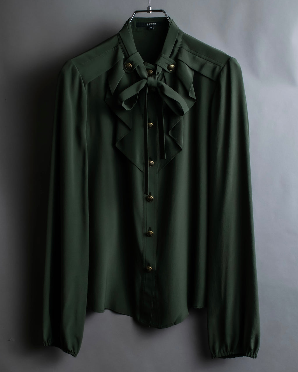 "GUCCI" Tab design bowtie blouse