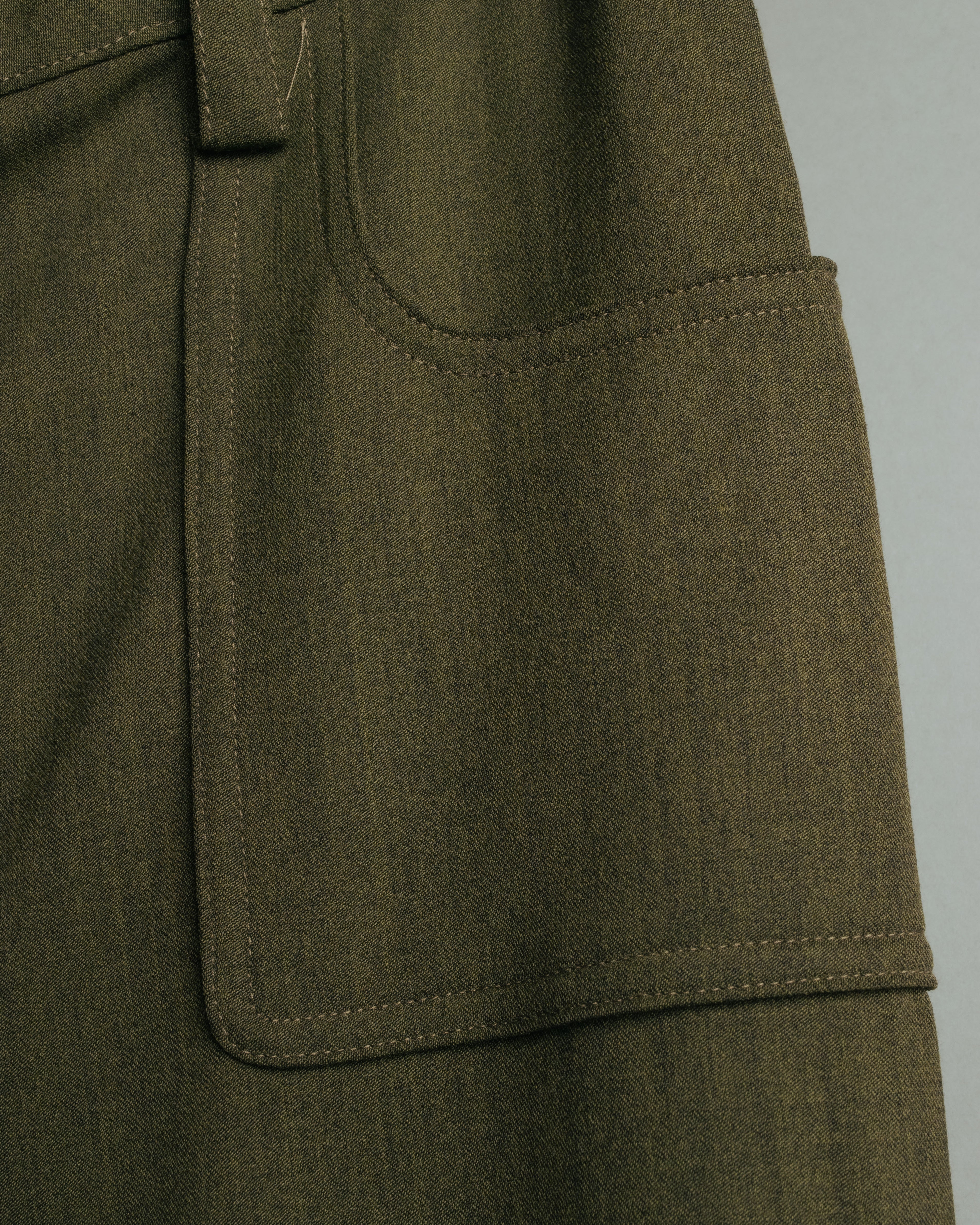 -SPECIAL- “Christian Dior” 2001 Galliano era olive wide safari trousers