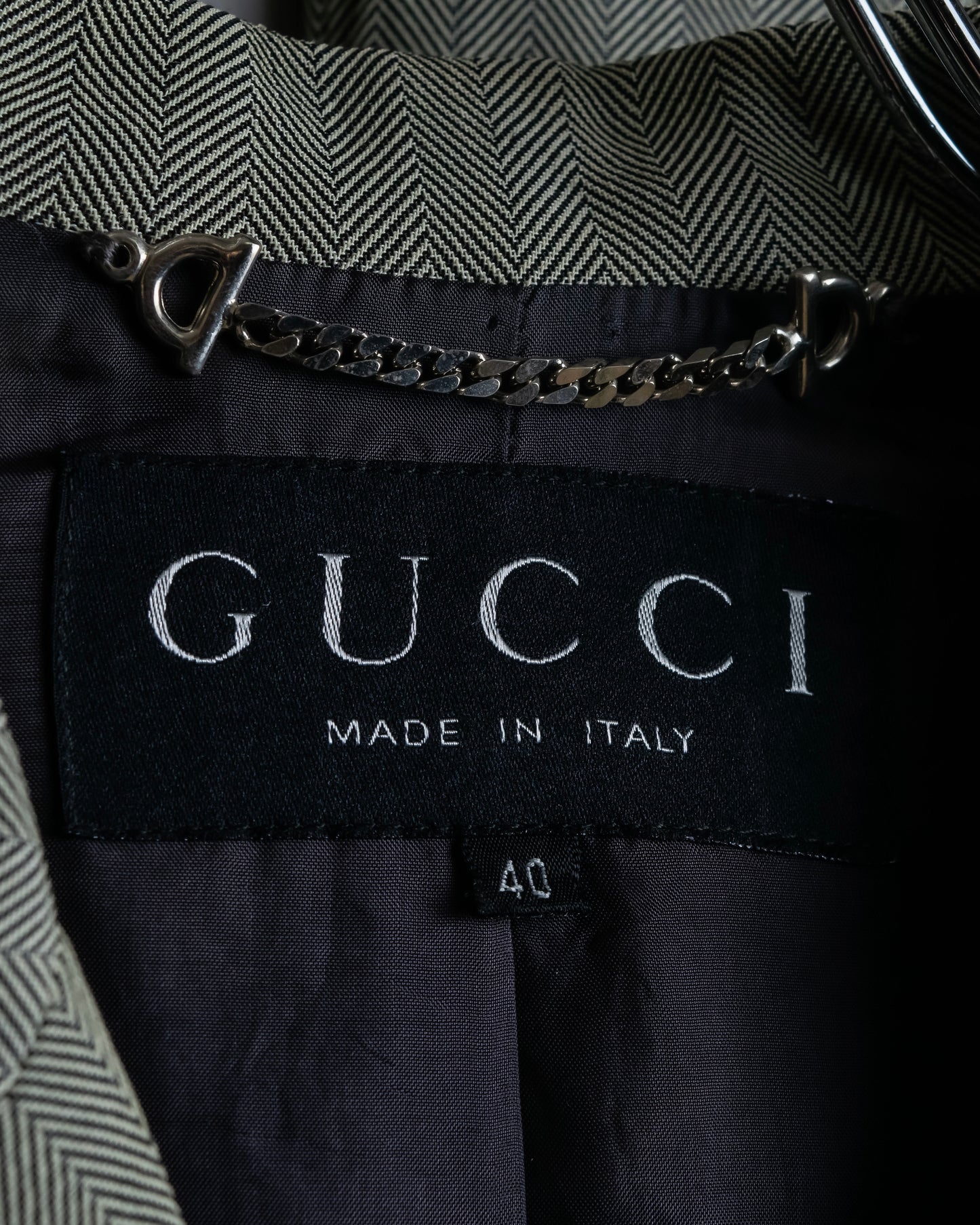 “GUCCI”  Beautiful silhouette 8B double breasted tailored jacket setup