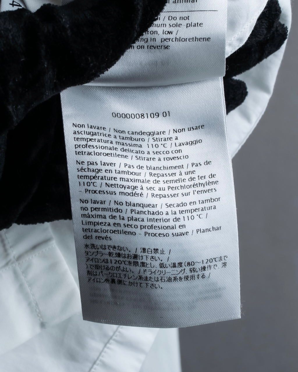 "VALENTINO" Stud detail collar white cotton shirt