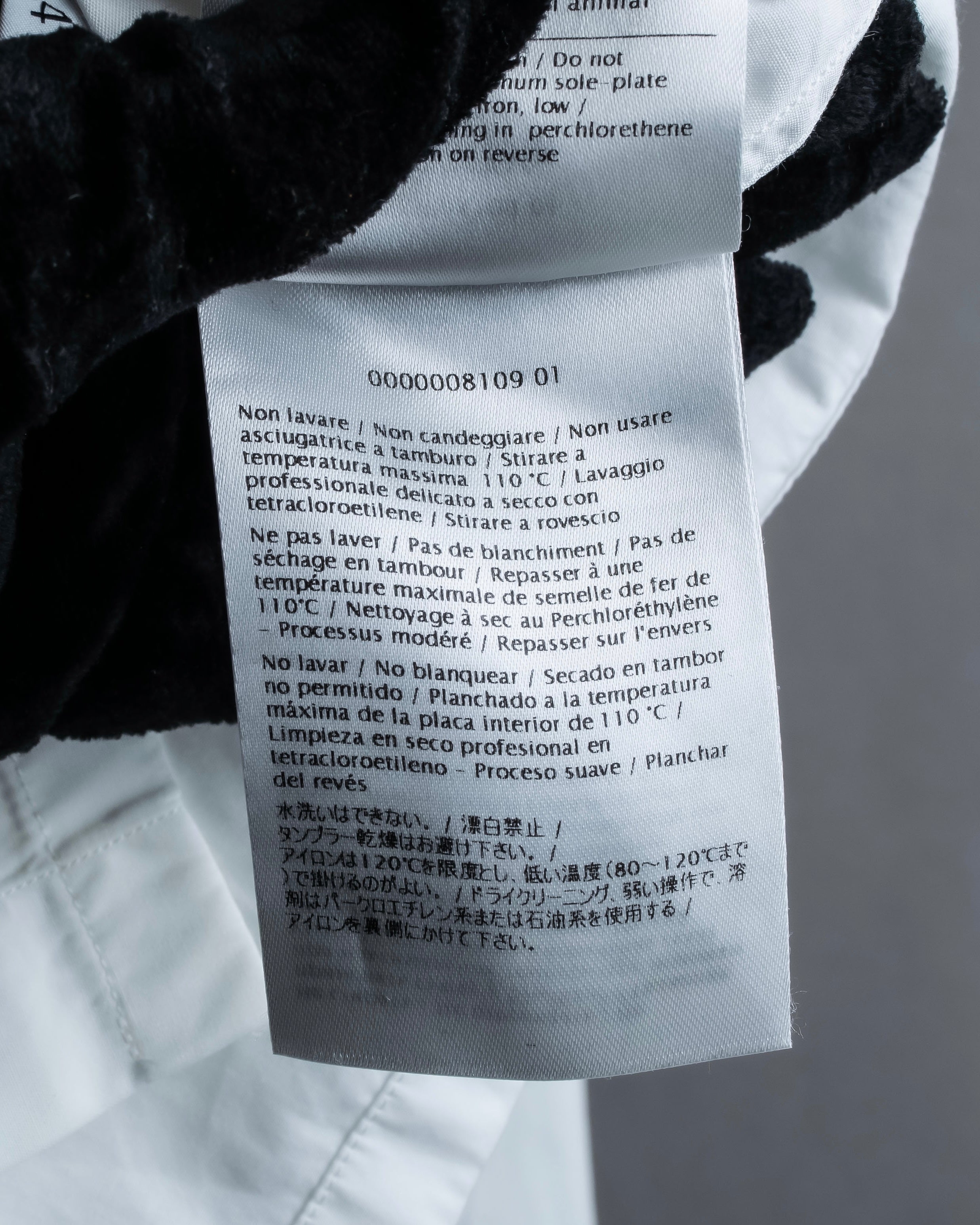 "VALENTINO" Stud detail collar white cotton shirt