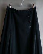 "Christian Dior" Wool draped pleated flared skirt