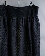 "PRADA" Embroidered design layered mid length flared skirt