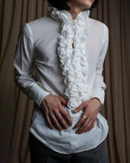 “Dolce&amp;Gabbana” Front volume frill designed shirt