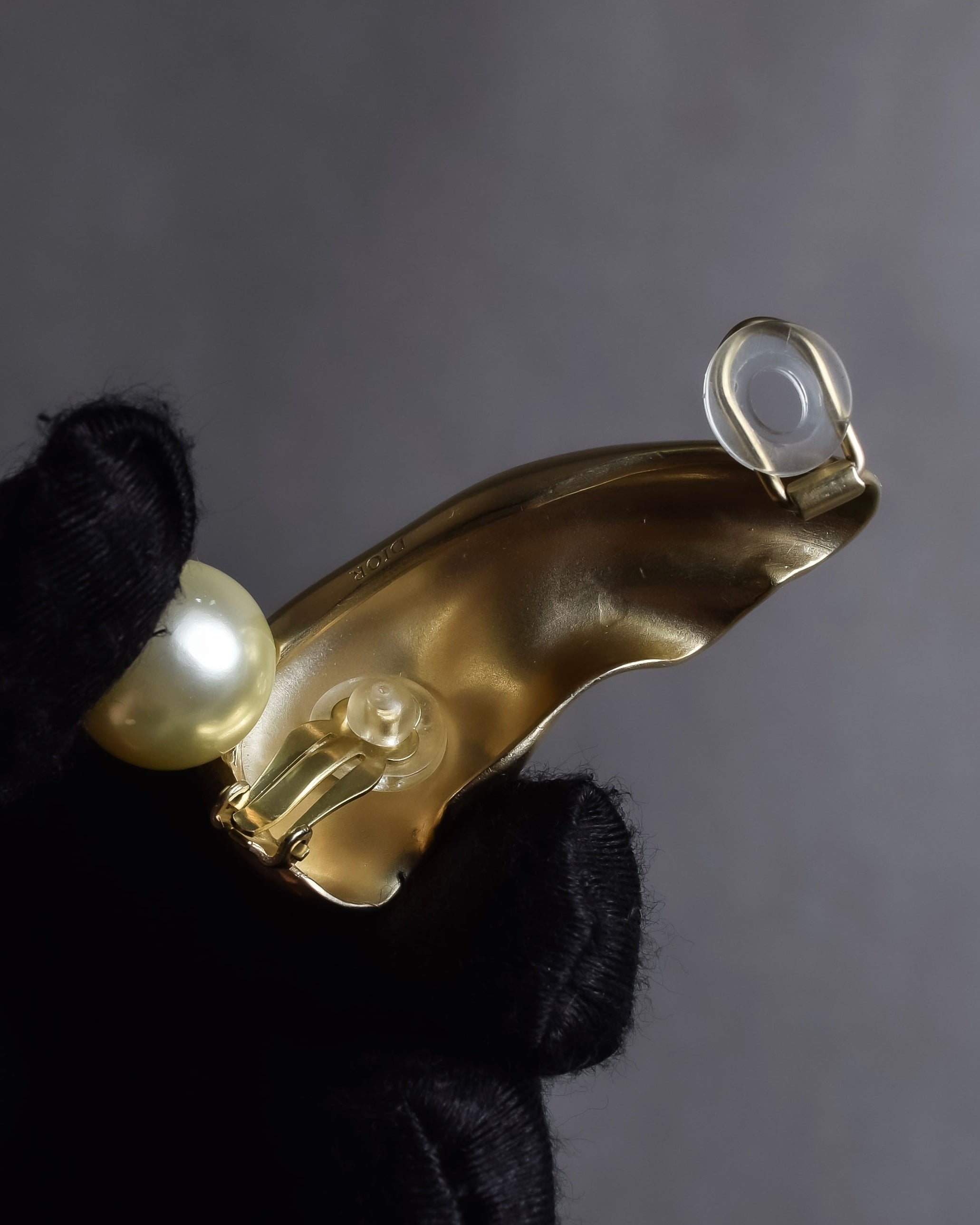 "Christian Dior" Pearl design shaped earrings