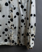 "GIANNI VERSACE" Irregular dot pattern silk shirt