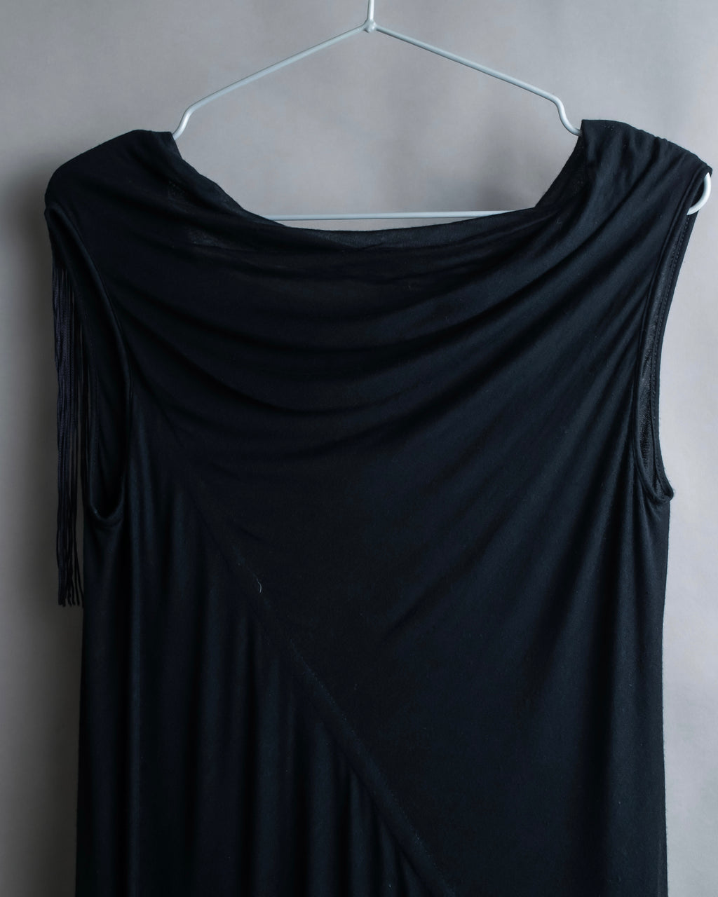 "Rick Owens Lilies" Fringe design draping sleeveless tops
