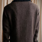 "Composition by KENZO" Fuzzy material cleric design knit coat