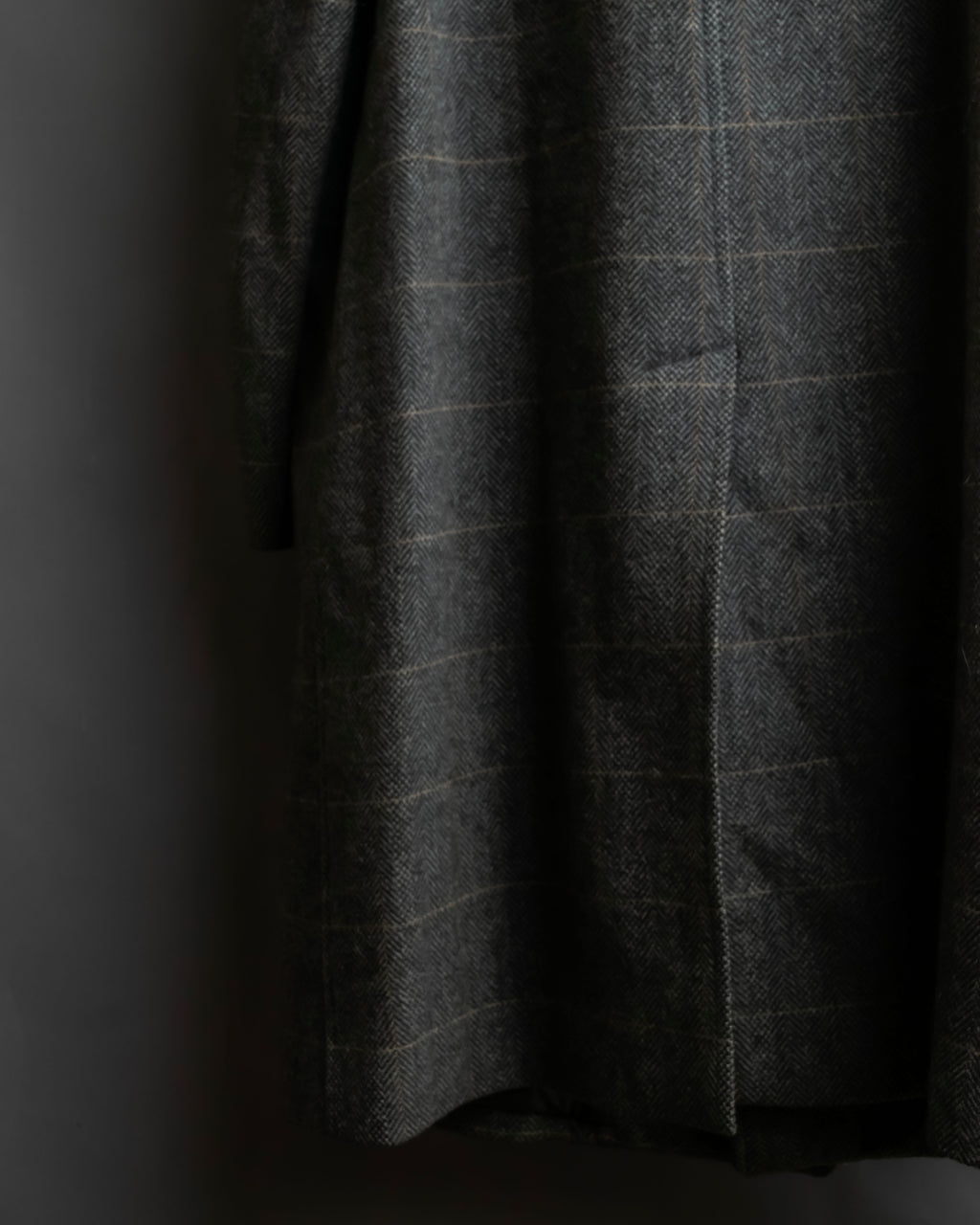 "BURBERRYS" Fine check pattern herringbone coat