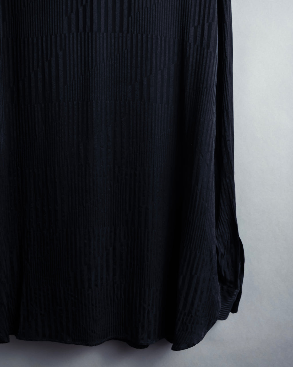 "Saint Laurent Paris" Jacquard pattern silk black shirt