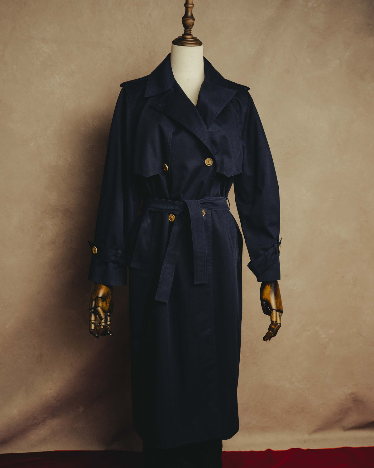 "CELINE" 70's-90's Classic belted trench coat