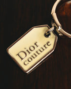 "Christian Dior" Cream enamel key ring
