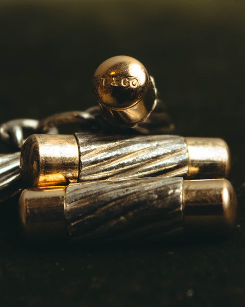 “Tiffany & Co.” 80’s-90’s Twisted bi-color chain cufflinks