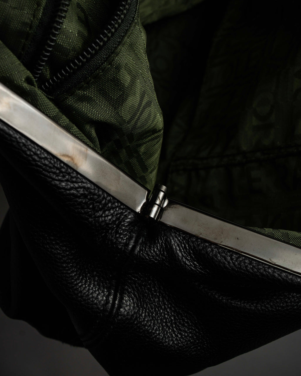 "Salvatore Ferragamo" Draping design lace-up detail leather bag