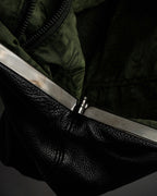 "Salvatore Ferragamo" Draping design lace-up detail leather bag