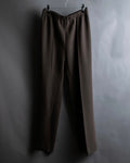 "SHIZUKA KOMURO" Dark brown color easy waist slacks