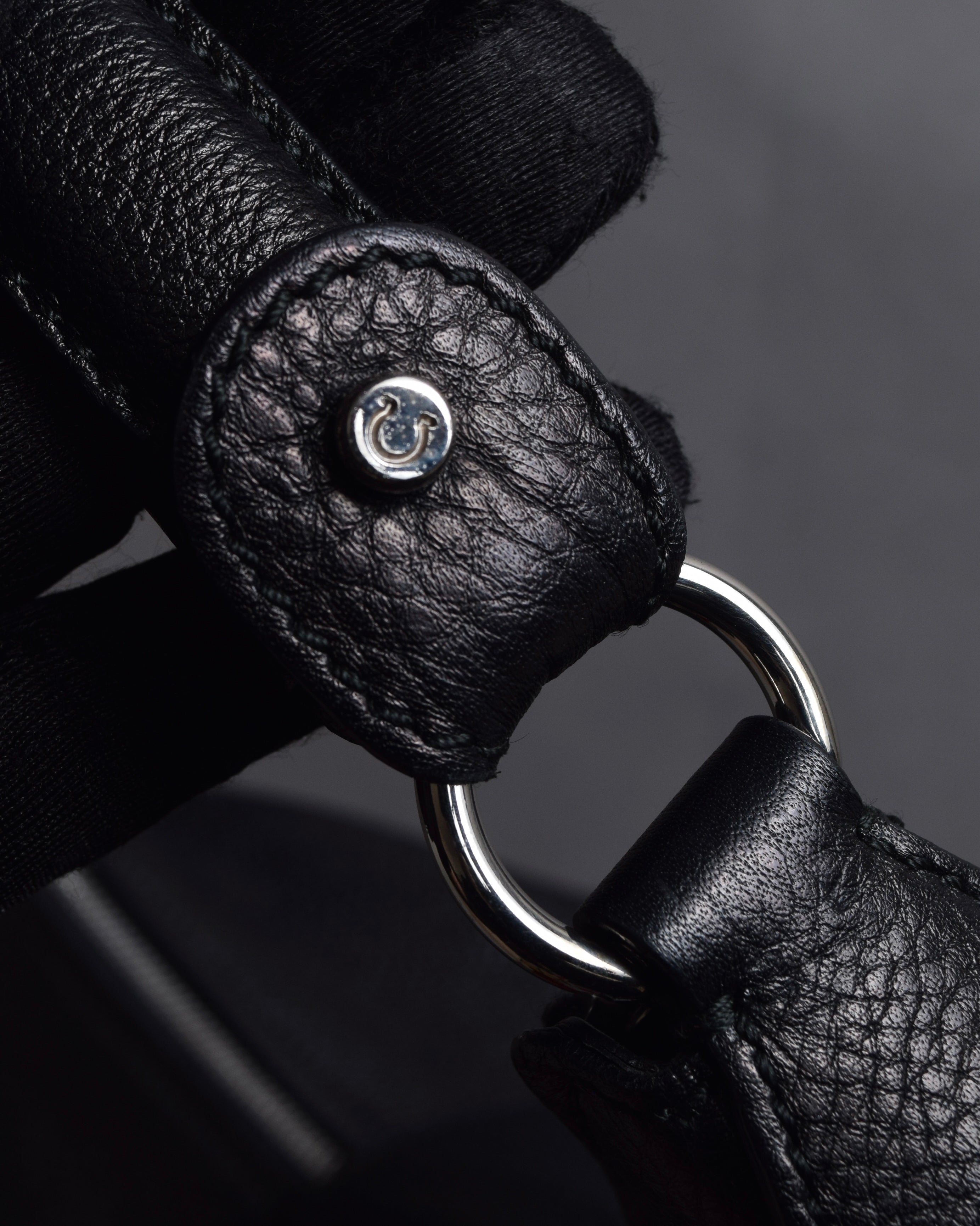 "Salvatore Ferragamo" Gancini motif design large leather shoulder bag