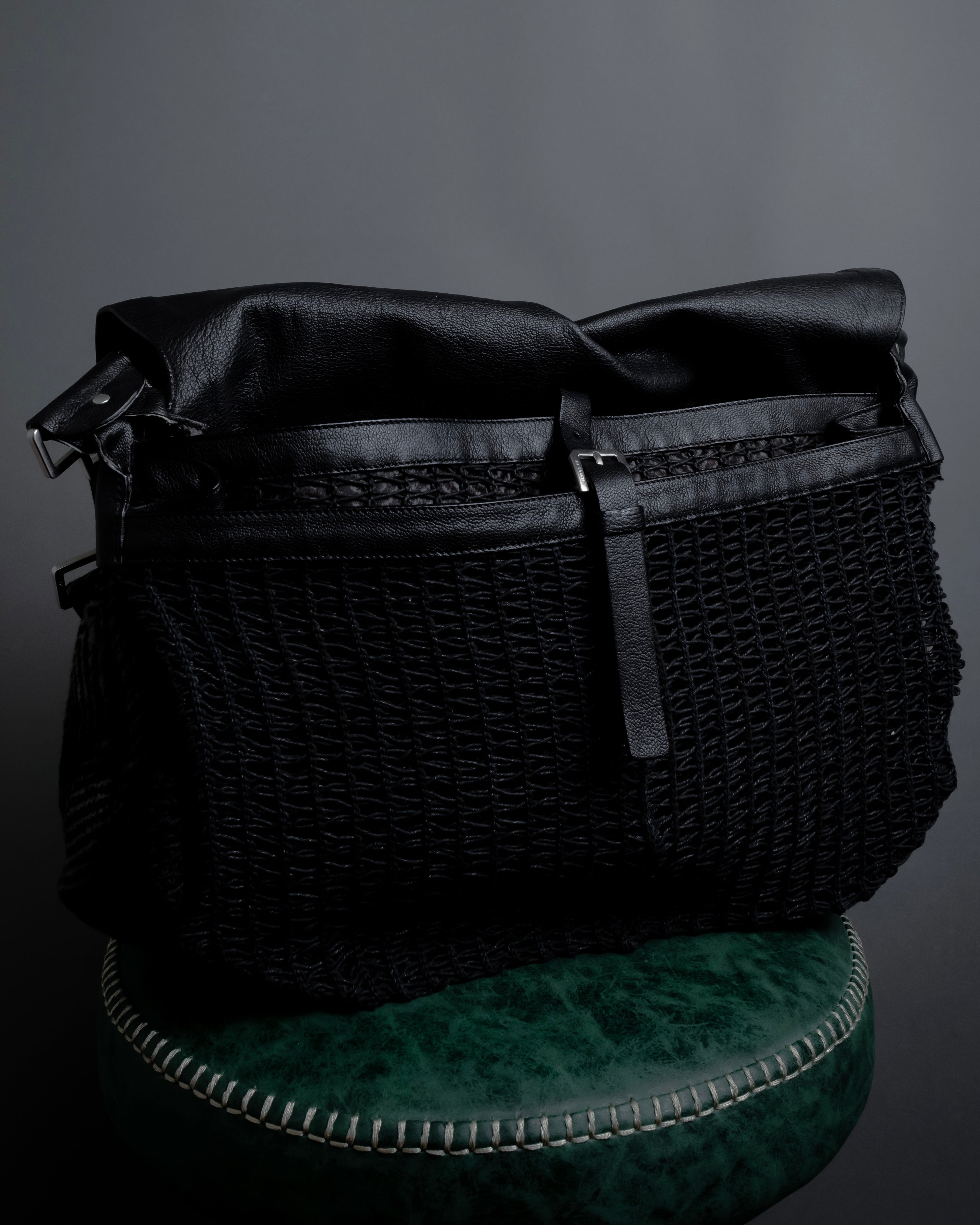 "JIL SANDER" Large flap design Harako leather shoulder bag